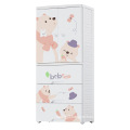 Children's wardrobe large cartoon plastic combination double door multi-layer drawer storage cabinet baby's wardrobe